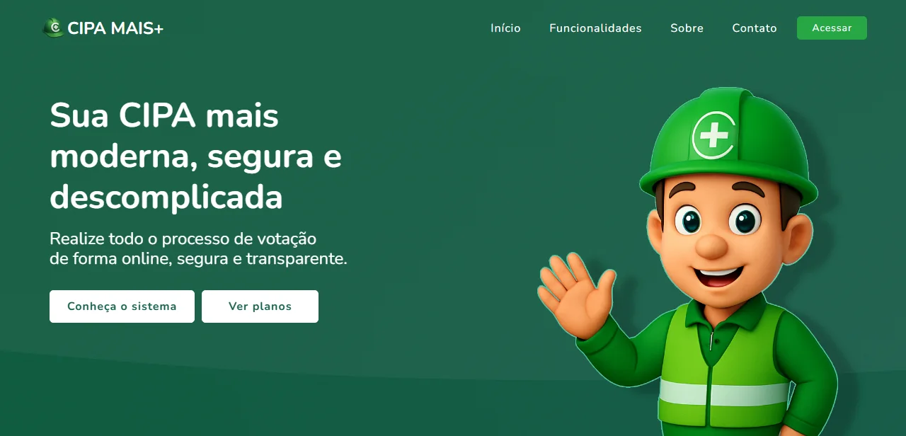 Página inicial do CIPA Mais+